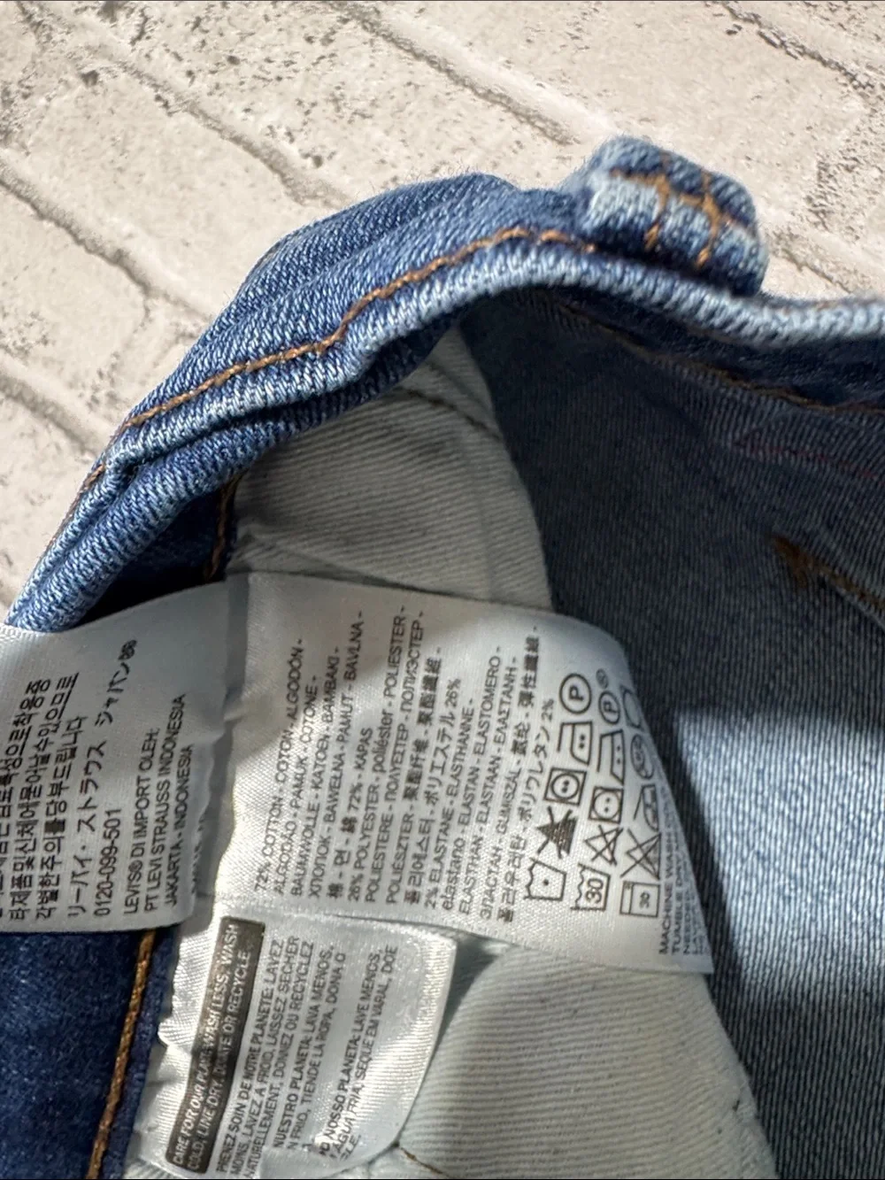 Levi’s mens 31x32 LEJ 502 tapered premium engineered denim blue jeans EUC